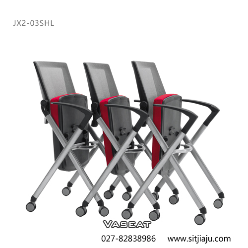 武汉会议椅JX2-03SHL灰色折叠
