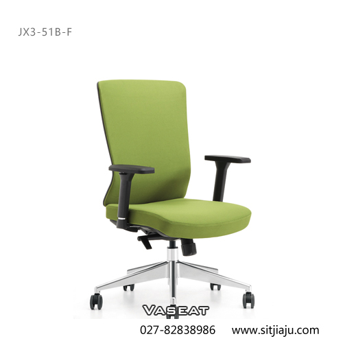 武汉中背椅JX3-51B-F，武汉职员椅JX3-51B-F绒布款式，VASEAT武汉办公椅