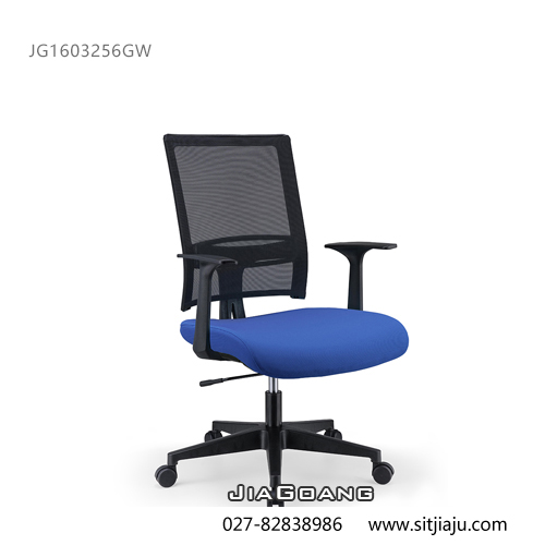JiaGoang武汉职员椅，武汉小巨人椅JG1603256GW蓝色，上海恩荣办公椅