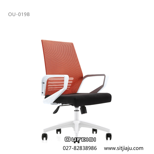 武汉网布员工椅OU-019B白框，OUFEISI武汉办公椅