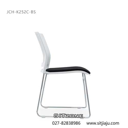 武汉培训椅JCH-K252C-BS白色侧视图